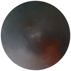 "Blink and you will miss it.”, Öl auf Leinwand, Tondo