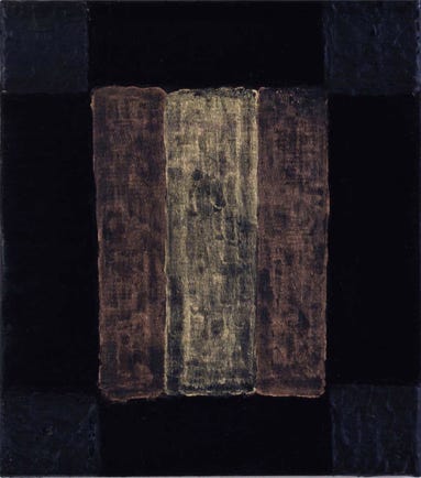 Black Bars • 1995 Gedanken zum Ornament 42 × 47 cm • Öl auf Leinwand